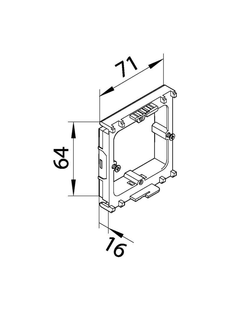 tehalit.WA Puszka inst. montaż kraw ramki tehalit do gn teleinf/antracyten PA bezhal GLT1511 HAGER