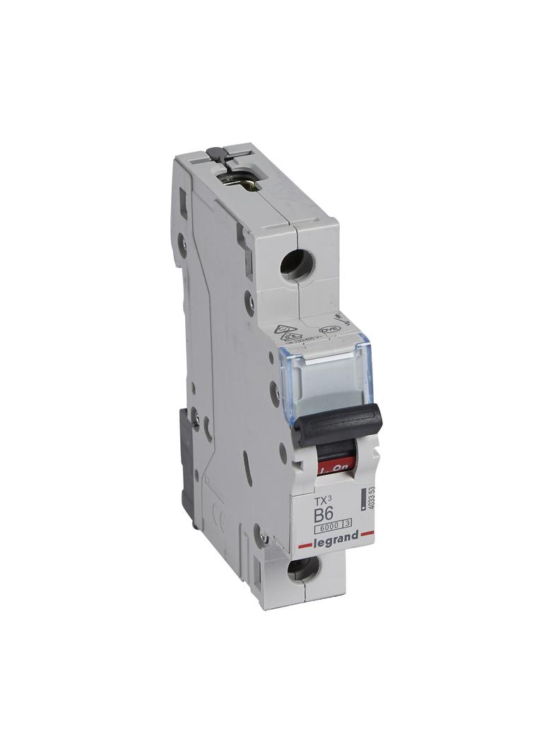 Wyłącznik Nadprądowy 1P B6A 6kA AC S301 TX3 403353 LEGRAND
