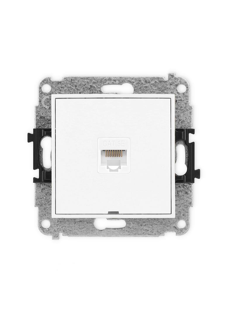 ICON Mechanizm gniazda komputerowego pojedynczego 1xRJ45, kat. 5e, 8-stykowy, bez pola opisowego bia