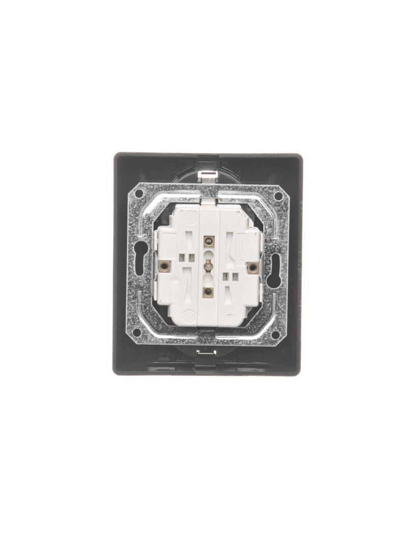 Simon 54 Gniazdo podwójne Schuko p/t z przesłonami wersja skandynawska 16A z. śrub. antracyt