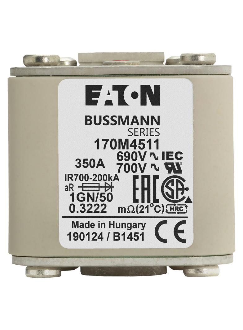 FUSE 350A 690V 1GN/50 AR UC Wkładka szybka 350A AC 690V rozmiar 1 53x69x51 mm aR IEC UL w 170M4511 E