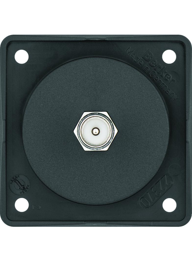 BERKER Integro Flow Gniazdo antracytenowe TV z obudową antracyt 945812505 HAGER