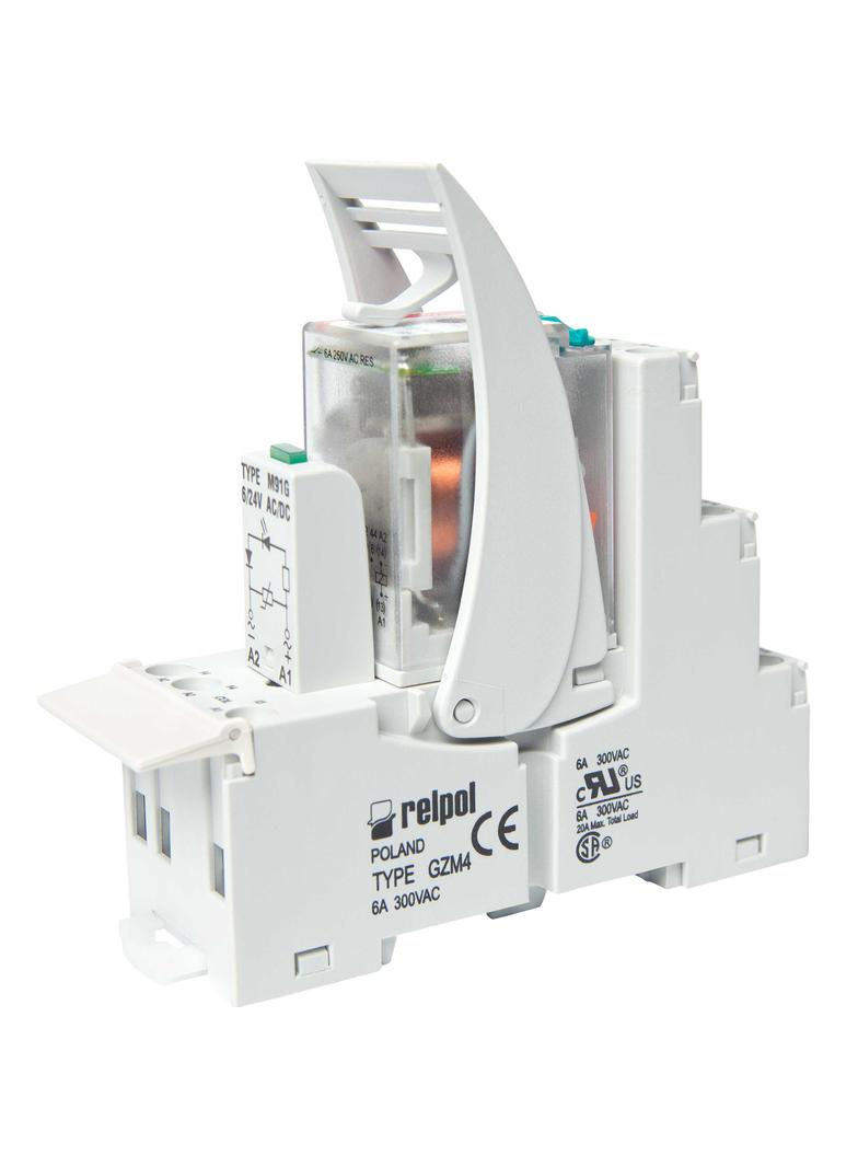 Przekaźnik interfejsowy PIR4-012DC-00LD 4P 12V DC 7A / 230V AC RELPOL
