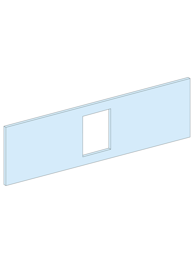 Rozdzielnice PrismaSet, płyta czołowa do mocowanego poziomo INS250