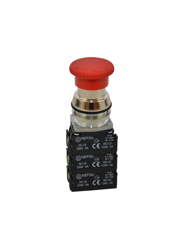 Przycisk NEF30-DRp2X4Y czerwony W0-NEF30-DRP 2X4Y C PROMET