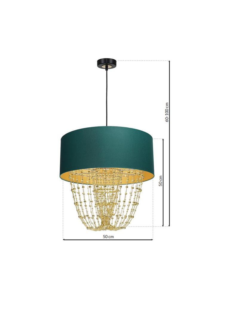 Milagro lampa wisząca Almeria E27 zielono/złota MLP6452
