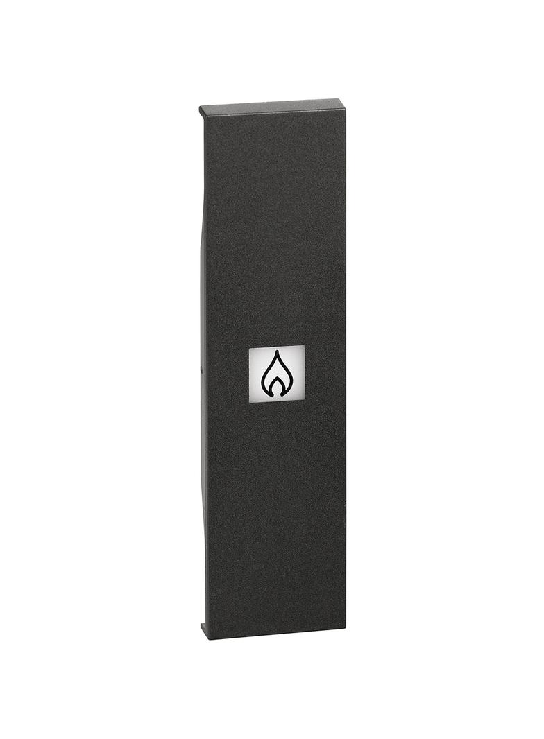 LIVING NOW - KLAWISZ Z OKIENKIEM PODŚWIETLENIA  OGRZEWANIE  - 1 MODUŁ - CZERŃ, Bticino