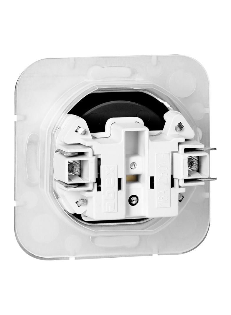 Gniazdo pojedyncze podtynkowe 2P+Z Onyx, 16A, 250V, PT-16O, czarny OR-OE-7505/B ORNO