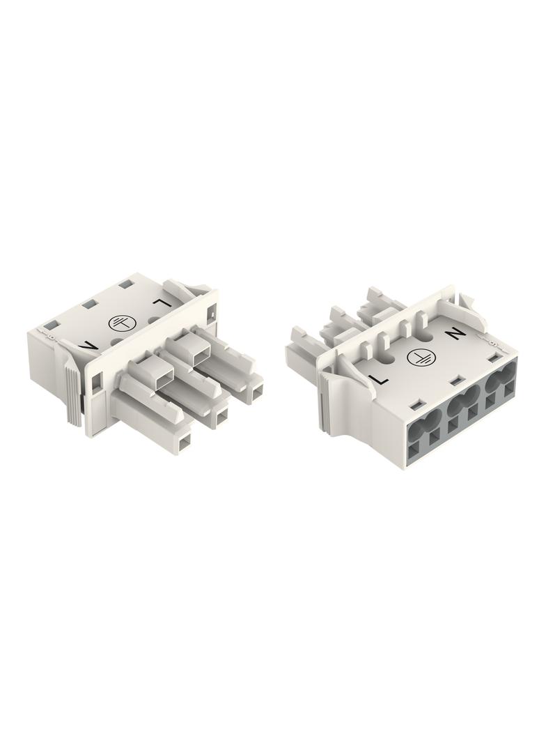 WINSTA gniazdo 3-torowe SnapIn białe