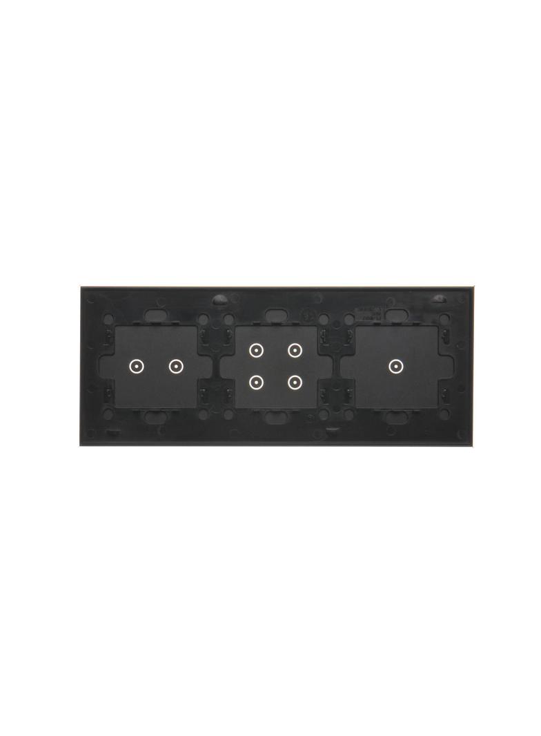 Simon 54 Touch Panel dotykowy S54 Touch 3 moduły 1 pole dotykowe + 4 pole dotykowe + 2 pola dotykowe poziome zastygła lawa DSTR3142/73 KONTAKT