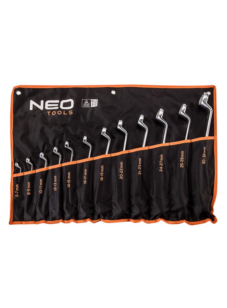 Klucze oczkowe odgięte 6-32 mm, zestaw 12 szt.