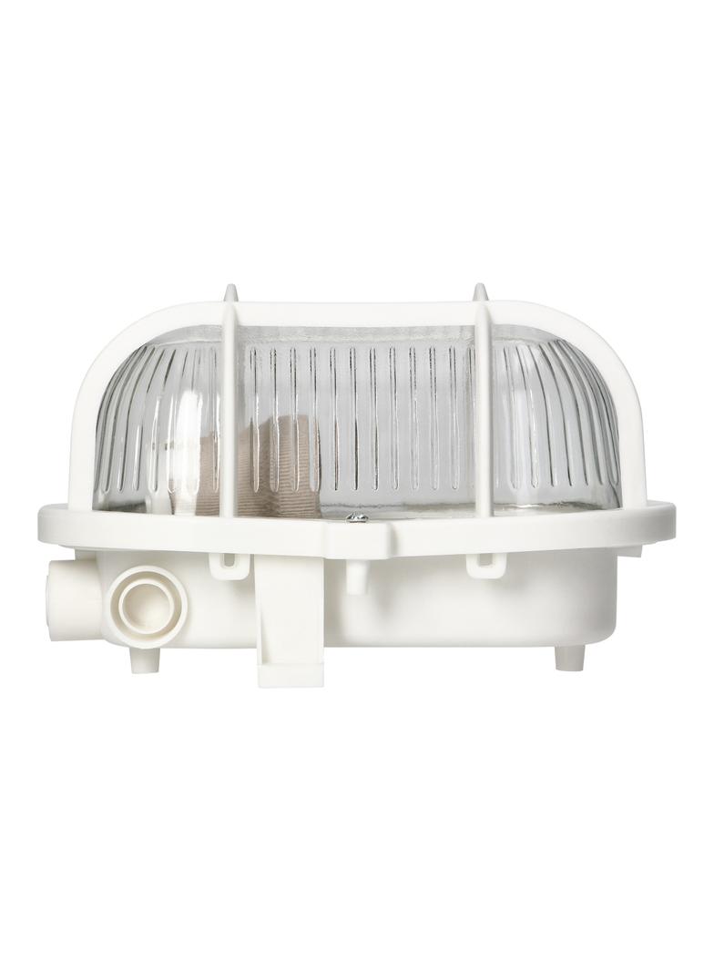SOTOA, oprawa oświetleniowa, E27, max. 15W, IP54, klosz szklany, osłona plastikowa, biała AD-OP-6562WE27SPP ORNO