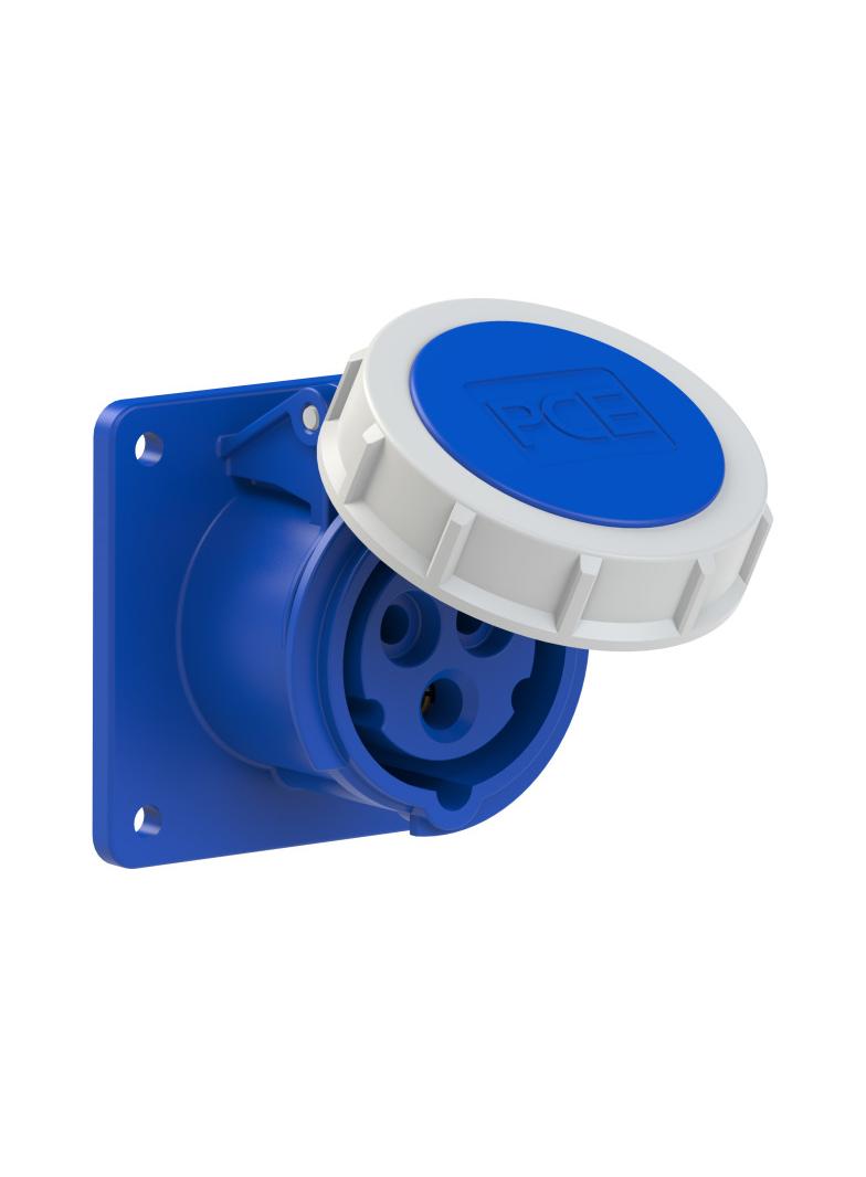 GNIAZDO TABLICOWE PROSTE POWER TWIST IP67  16A 230V 2P+Z 75x75mm  IP67