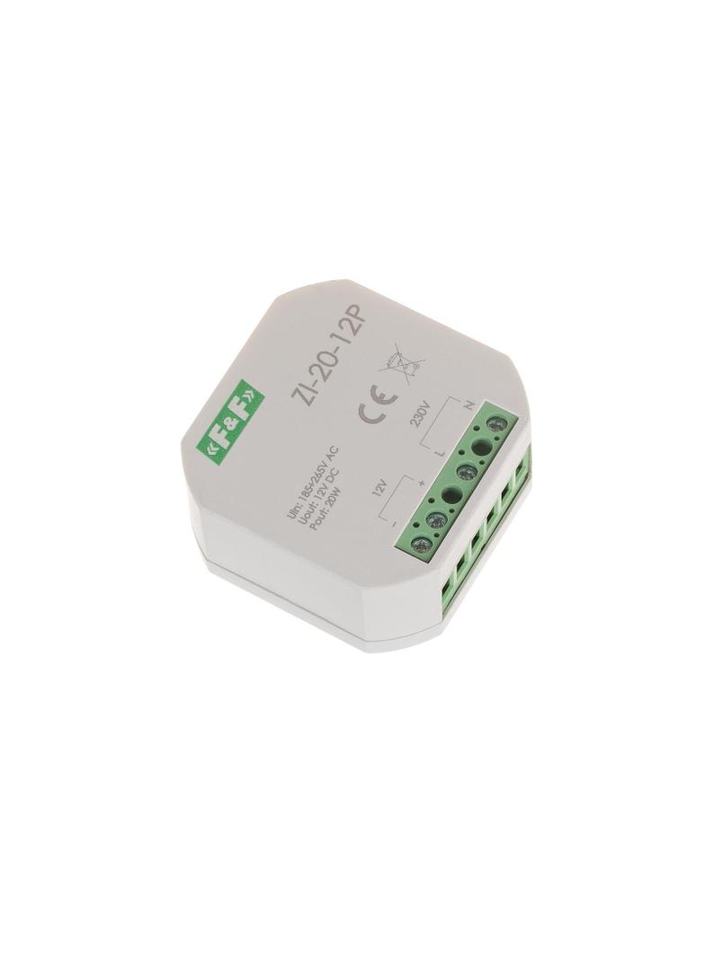 Zasilacz impulsowy do puszki 12V 20W ZI-20-12P F&F