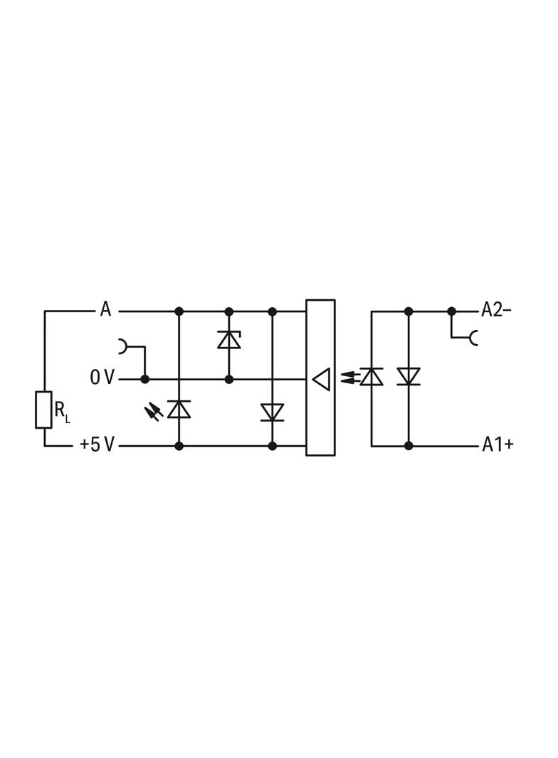 złączka z optoseparatorem 24VDC/5VDC/0,5A/10kHZ WAGO
