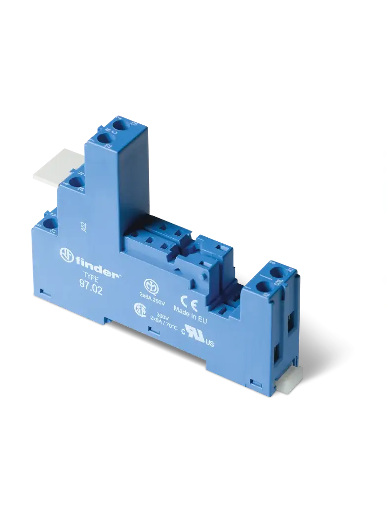 Gniazdo do przekaźników serii 46.52; zaciski śrubowe, 97.02 SPA