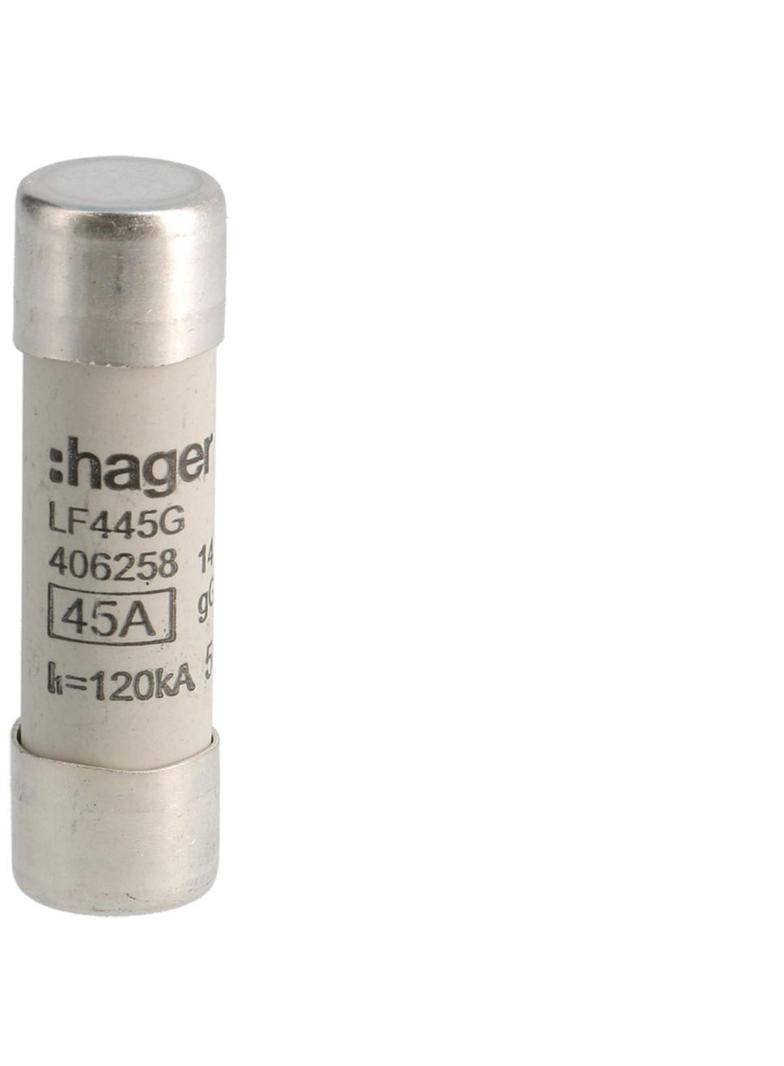 Wkładka bezpiecznikowa cylindryczna CH-14 14x51mm gG 45A 500VAC LF445G HAGER