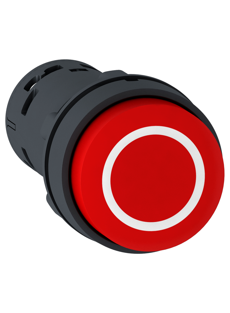Harmony XB7 Monolityczny przycisk wystający czerwony samopowrotny ozn. O 1NO + 1NC