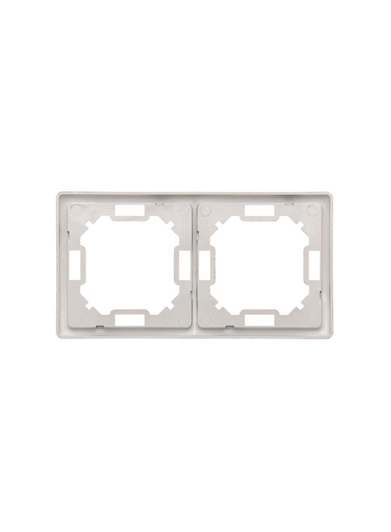 Simon Basic Standard Ramka 2-krotna – uniwersalna poziom i pion stal inox BMR2/21 KONTAKT