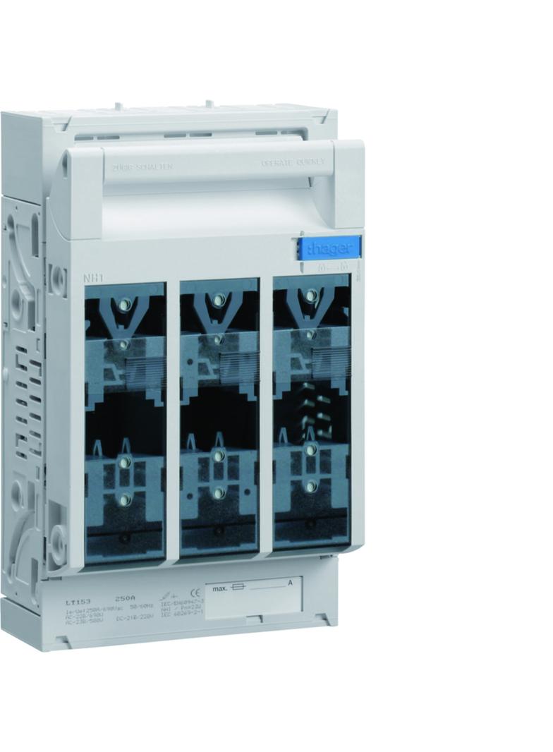 LT rozłącznik bezpiecznikowy NH1 3P 250A 690V AC LT153 HAGER