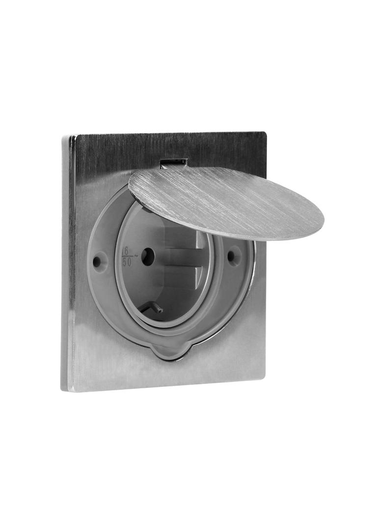 Hermetyczne gniazdo elektryczne, IP44 stal nierdzewna, wersja Schuko OR-AE-1397(GS) ORNO