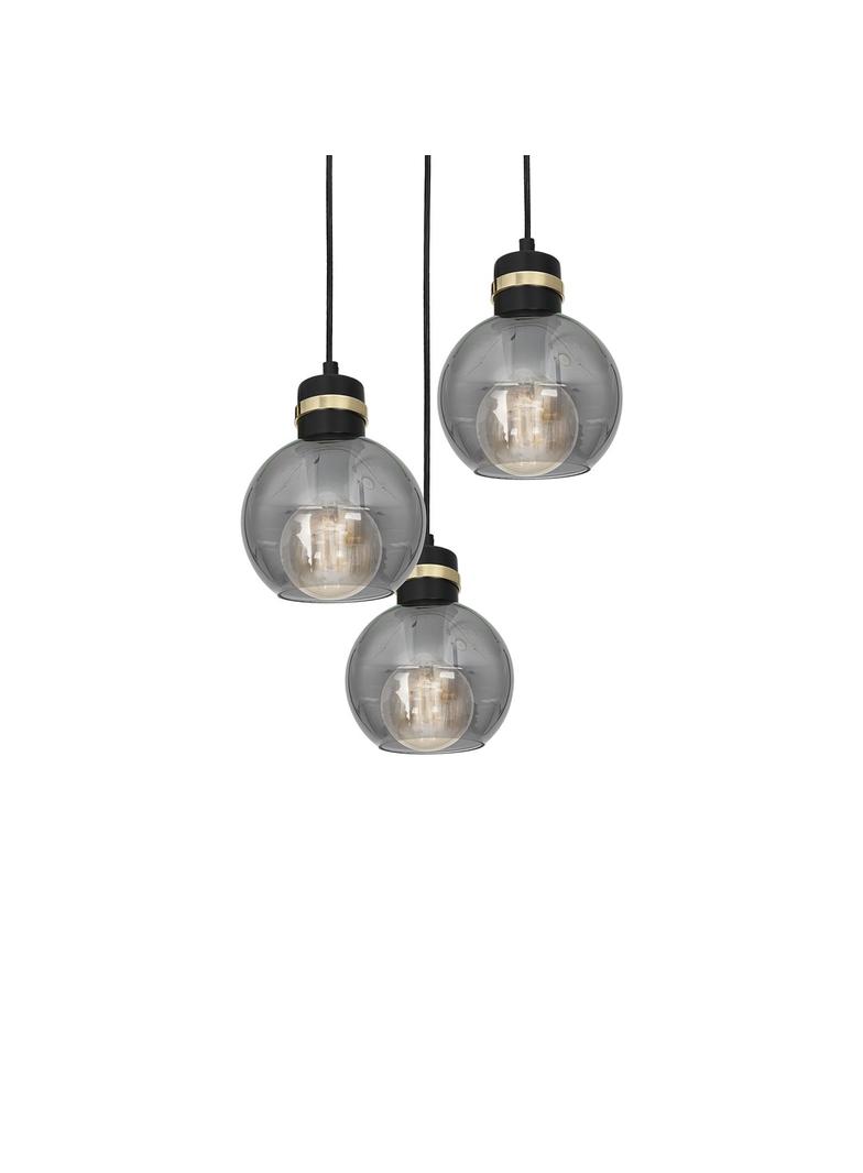 MILAGRO Lampa wisząca OMEGA BLACK/GOLD 3xE27