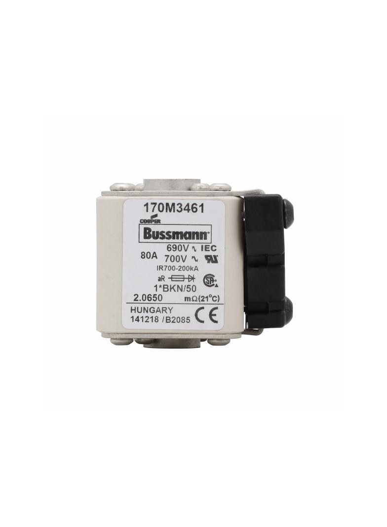 FUSE 80A 690V 1*BKN/50 AR UC Wkładka szybka 80A AC 690V rozmiar 1 45x59x51 mm aR IE 170M3461 EATON