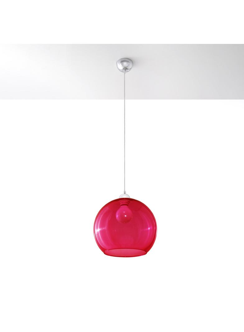Sollux Lampa wisząca BALL czerwona SL.0253