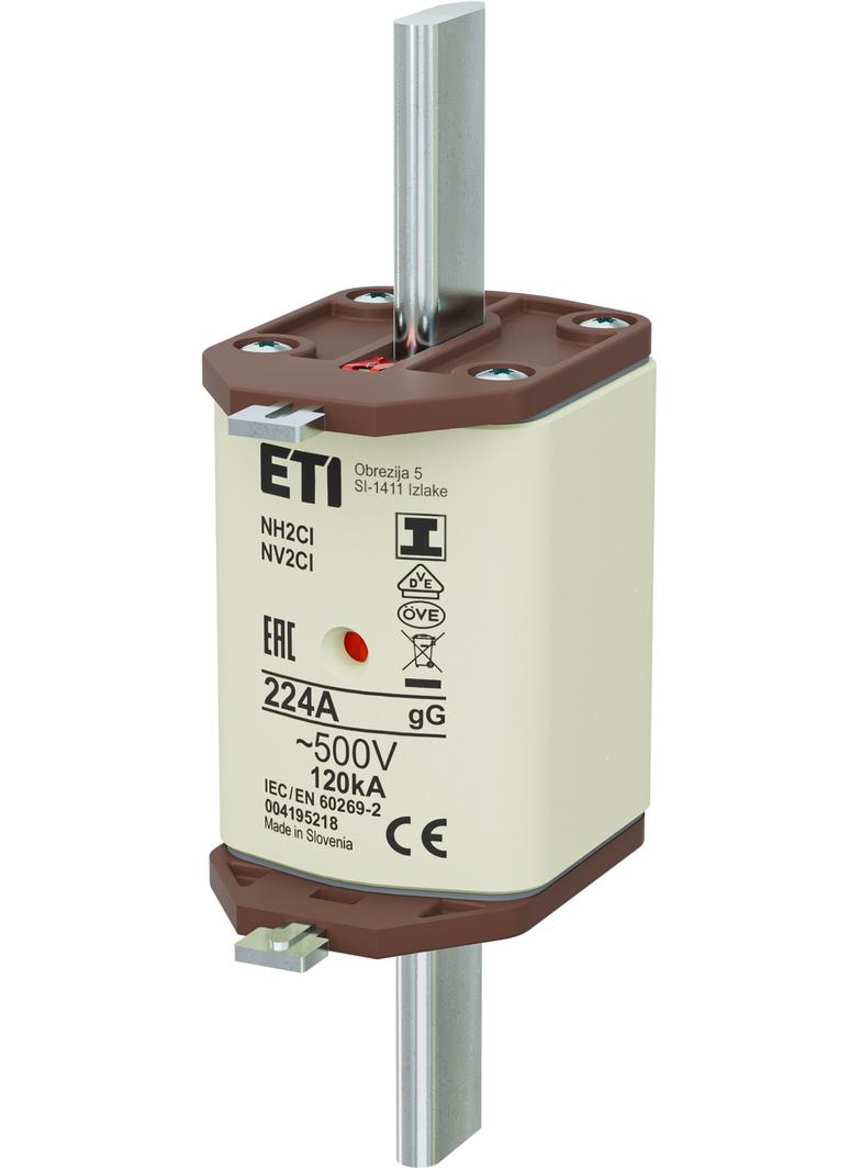 Wkładka topikowa NH zwłoczna KOMBI Zaczepy izolowane NH2C/I gG 224A 500V 004195218 ETI