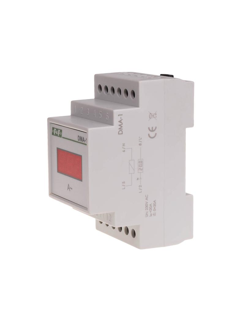 cyfrowy wskaźnik wartości natężenia prądu, jednofazowy DMA-1, pomiar półprośredni 30/5A