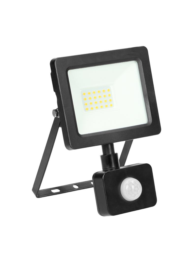 ALLED 20W Naświetlacz LED z PIR 1600lm IP44 4000K Alu+szkło FL/R-1 ORNO