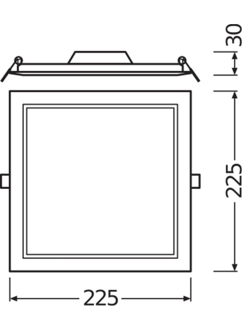 Oprawa DOWNLIGHT SLIM SQUARE 210 18W 3000K WT IP20
