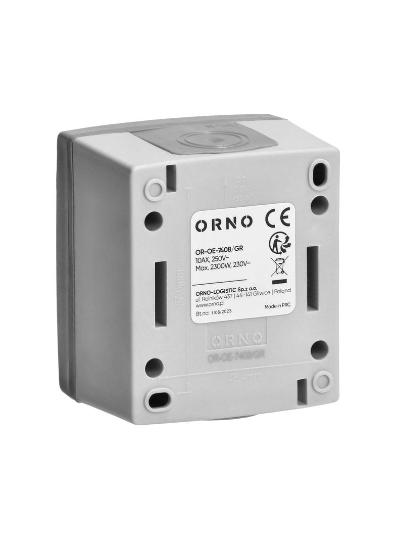 Łącznik roletowy AQUATIC PRO IP55, 10A, 230V AC, Szaro-Grafitowy OR-OE-7408/GR ORNO