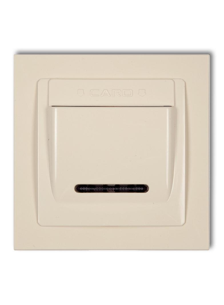 DECO Łącznik hotelowy z ramką uniwersalną pojedynczą z tworzywa DECO beżowy