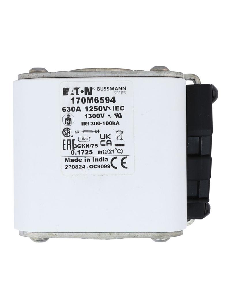 FUSE 630A 1250V 3GKN/75 AR CU Wkładka szybka 630A AC 1250V rozmiar 3 76x92x76 mm aR IEC UL 170M6594