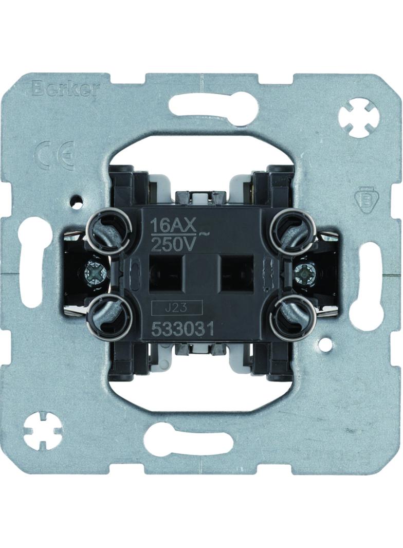 BERKER one.platform Łącznik 1-klawiszowy jednobiegunowy mechanizm samozaciski 533031 HAGER