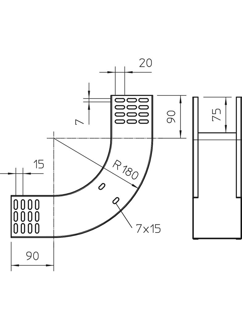 RBV 820 S FT, Łuk pionowy 90°
