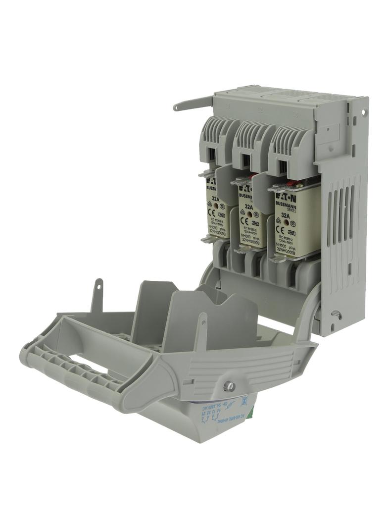 Rozłącznik bezpiecznikowy poziomy 160A AC 690V NH00 AC23B 3P IEC zaciski mostkowe EBH00O3TS5 EATON