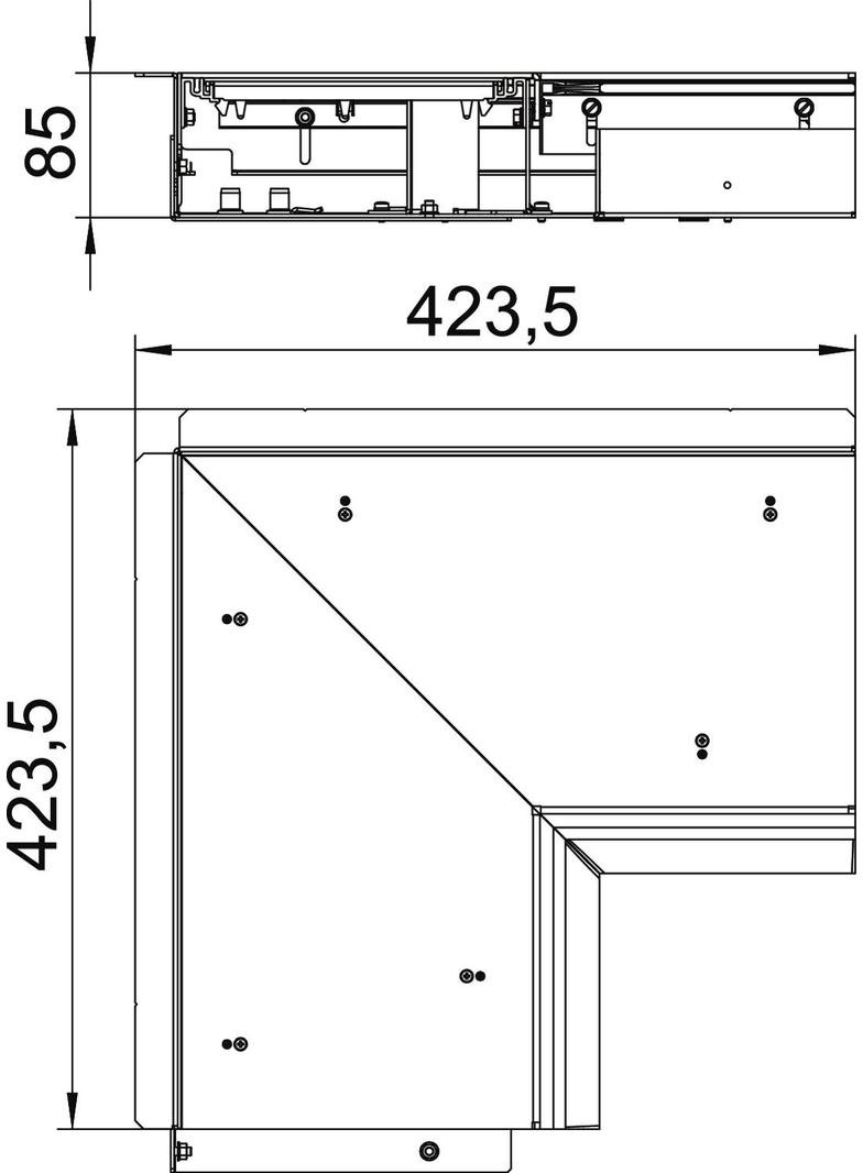OKB AE 25085 ON, Naroże zewnętrzne