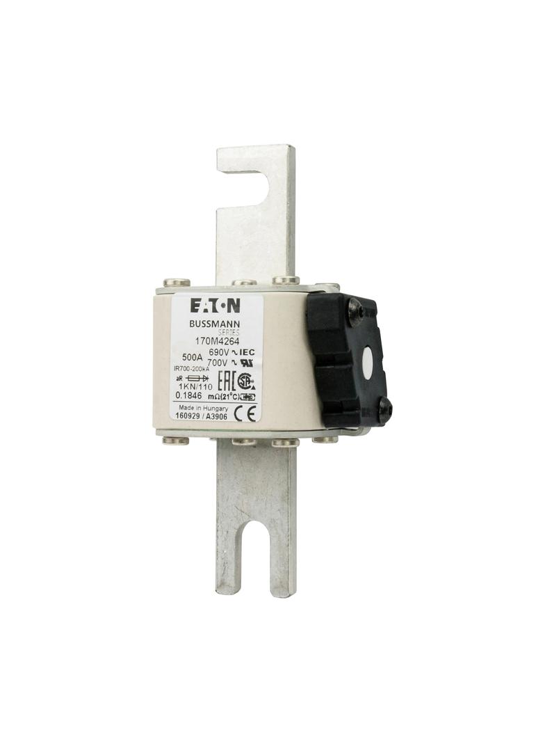 FUSE 500A 690V 1KN/110 AR UC Wkładka szybka 500A AC 690V DIN 1 53x69x138 mm aR DIN IEC 170M4264 EATO