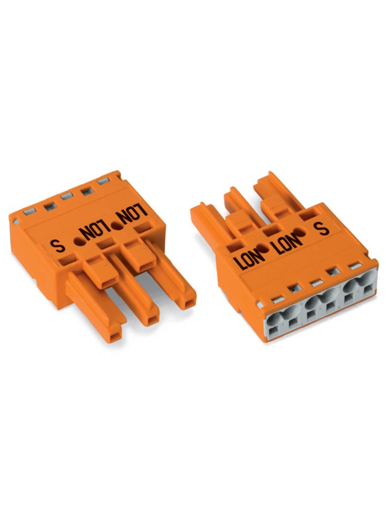 WINSTA gniazdo 3-torowe pomarańczowe