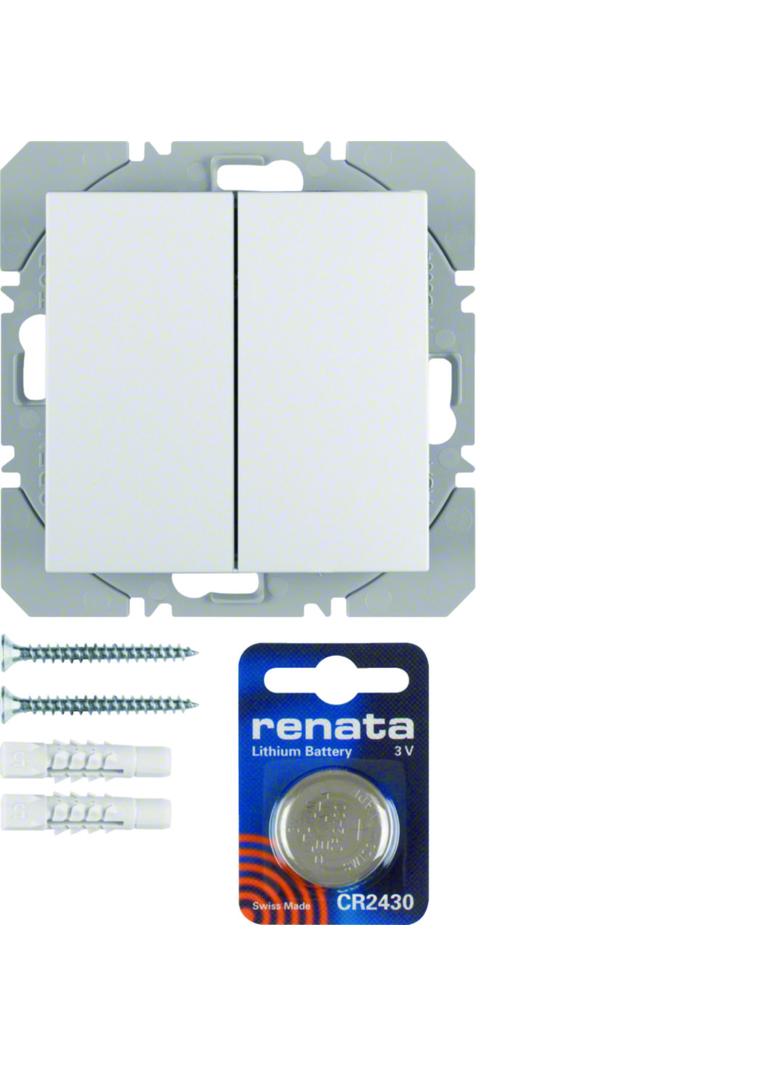 BERKER B.X/S.1 KNX RF quicklink Przycisk podwójny płaski biały 85656289 HAGER