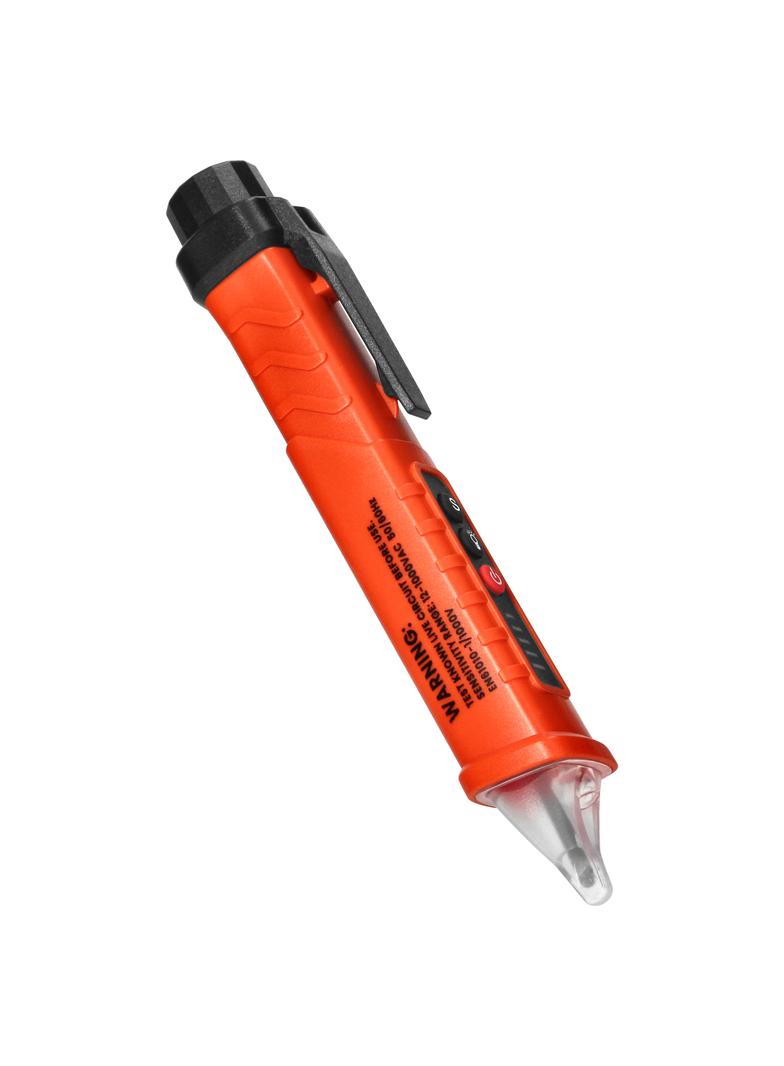 Indukcyjny tester napięcia, 12-1000 V AC/DC, latarka, pomarańczowy VT-3 ORNO