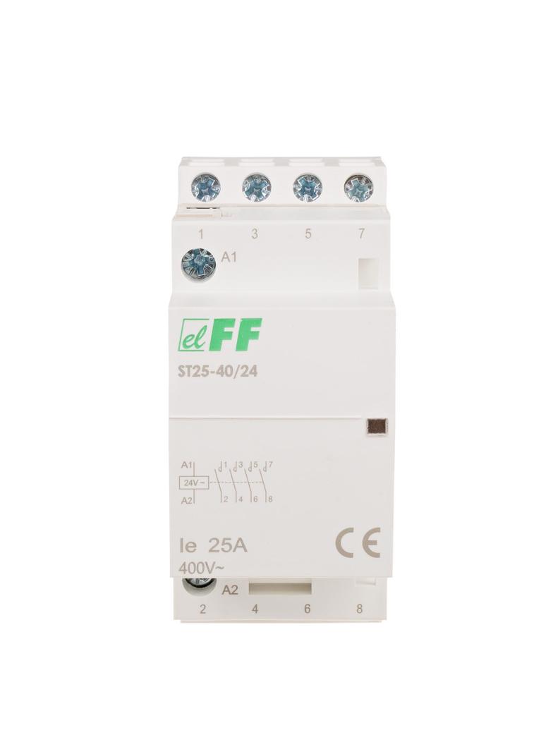 Stycznik modułowy, montaż na szynie styki 4NO, 25A
