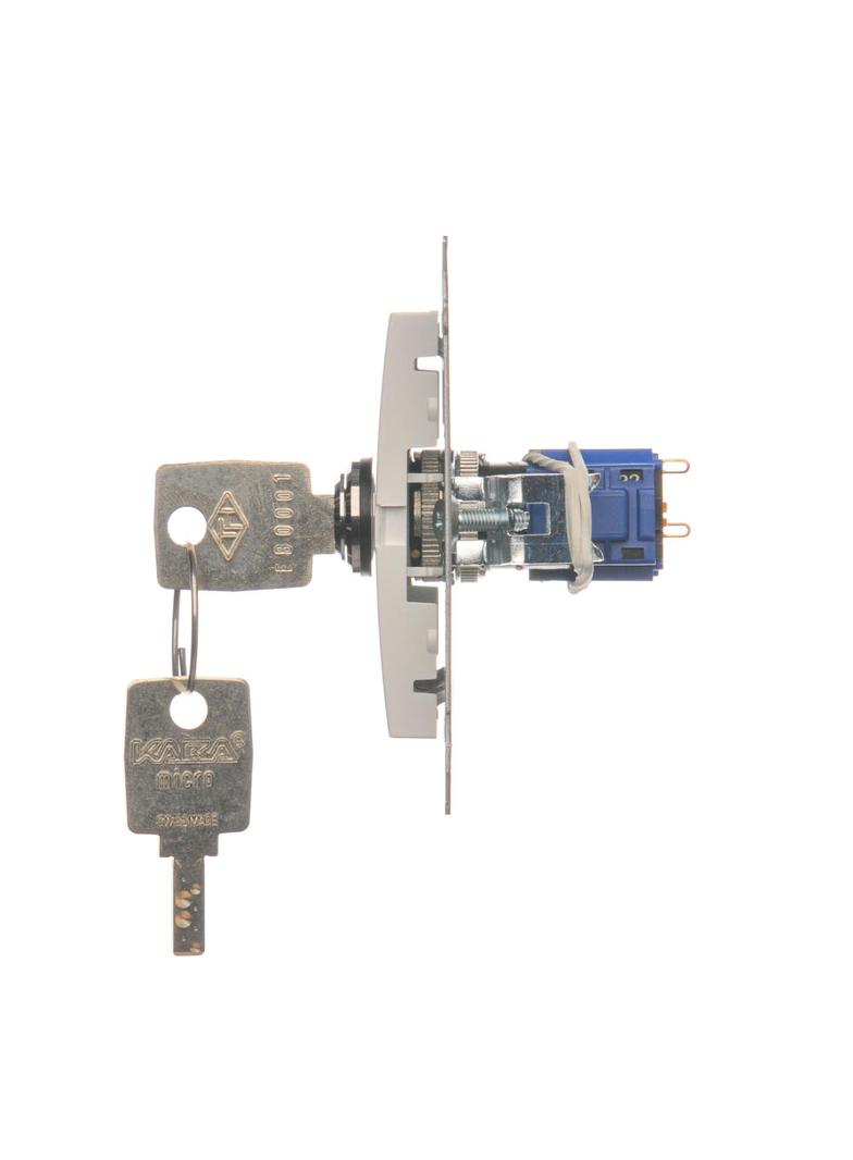 SIMON 54 WMDL-0K01Px-011 Łącznik na kluczyk chwilowy – przycisk (moduł) 2 pozycyjny „0-I” styk N/O,