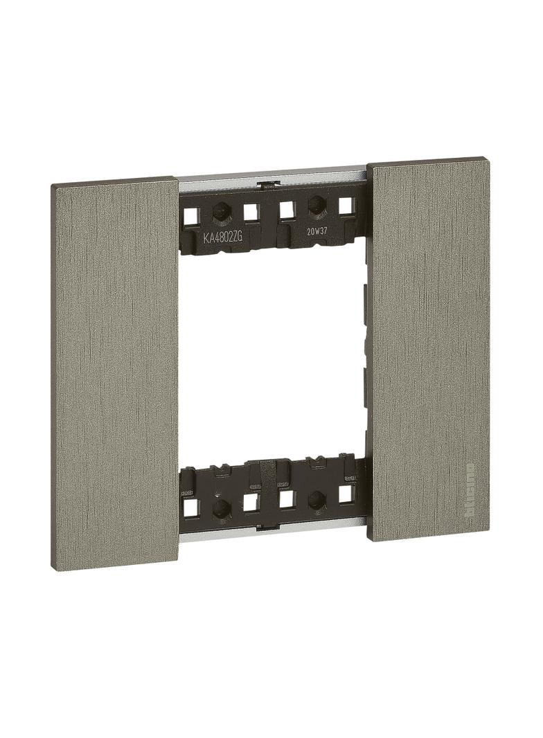 Living Now - Ramka 2 Moduły - Steel Bticino KA4802ZG LEGRAND