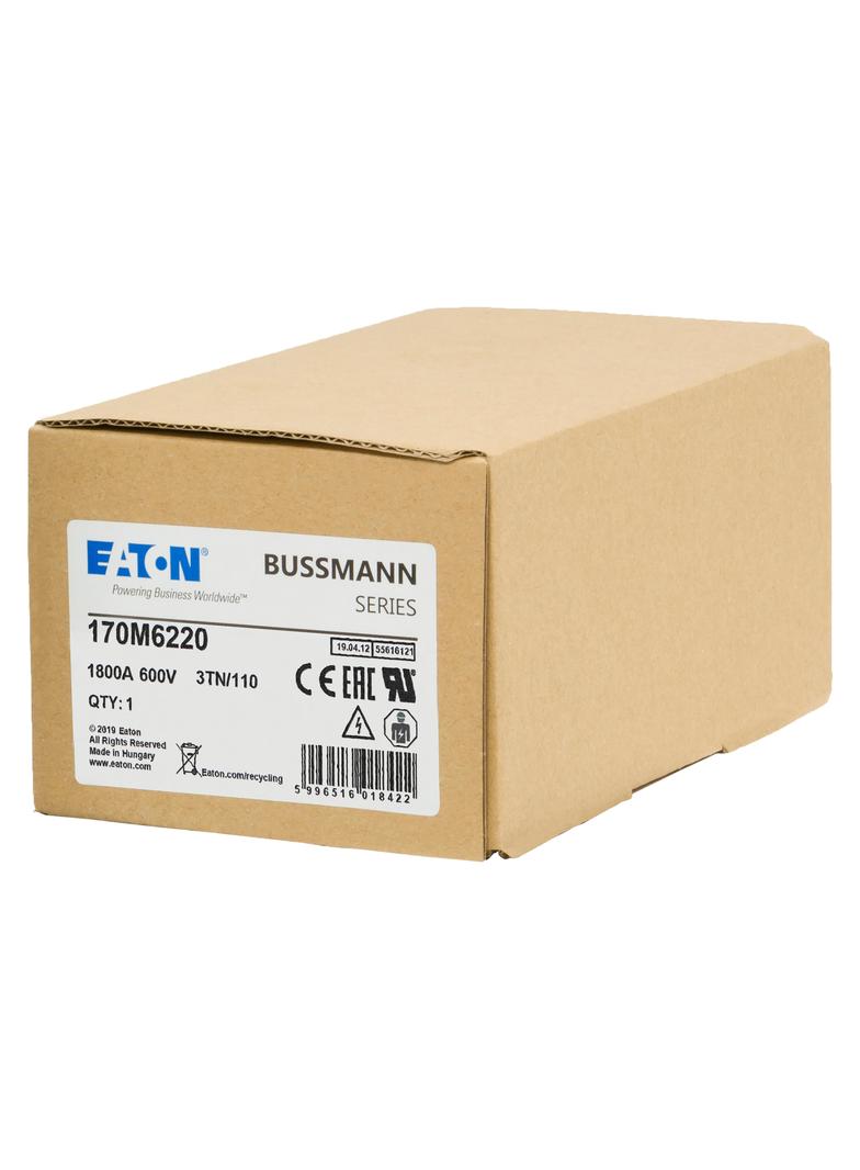 1800A 600V 3TN/110 aR INDICATOR FUSE Wkładka szybka 1800A AC 600V DIN 3 76x90x139 mm aR, 170M6220 EA