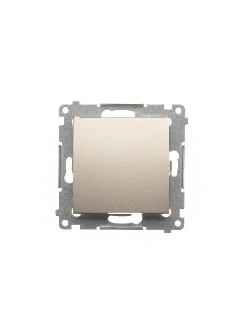 Simon 54 Łącznik schodowy bez piktogramu 10A 250V szybkozłączka złoty mat DW6.01/X/44 KONTAKT