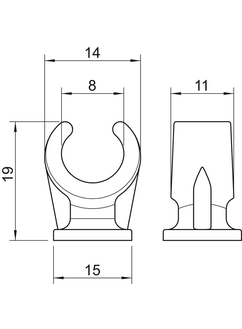 2962, COKOŁOWE UCHWYTY DO RUR 8MM SZ.