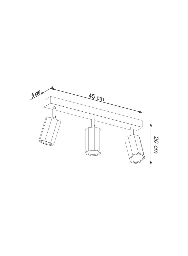 Sollux Plafon ZEKE 3 dąb SL.1030